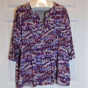 Woman Within, Henley 5 Button Top, 4X